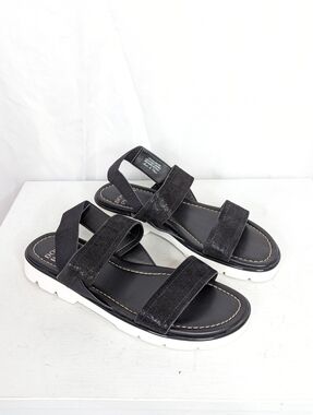 Donald J. Pliner Hollie Leather Metallic Elastic Strap Sandals - Size 9